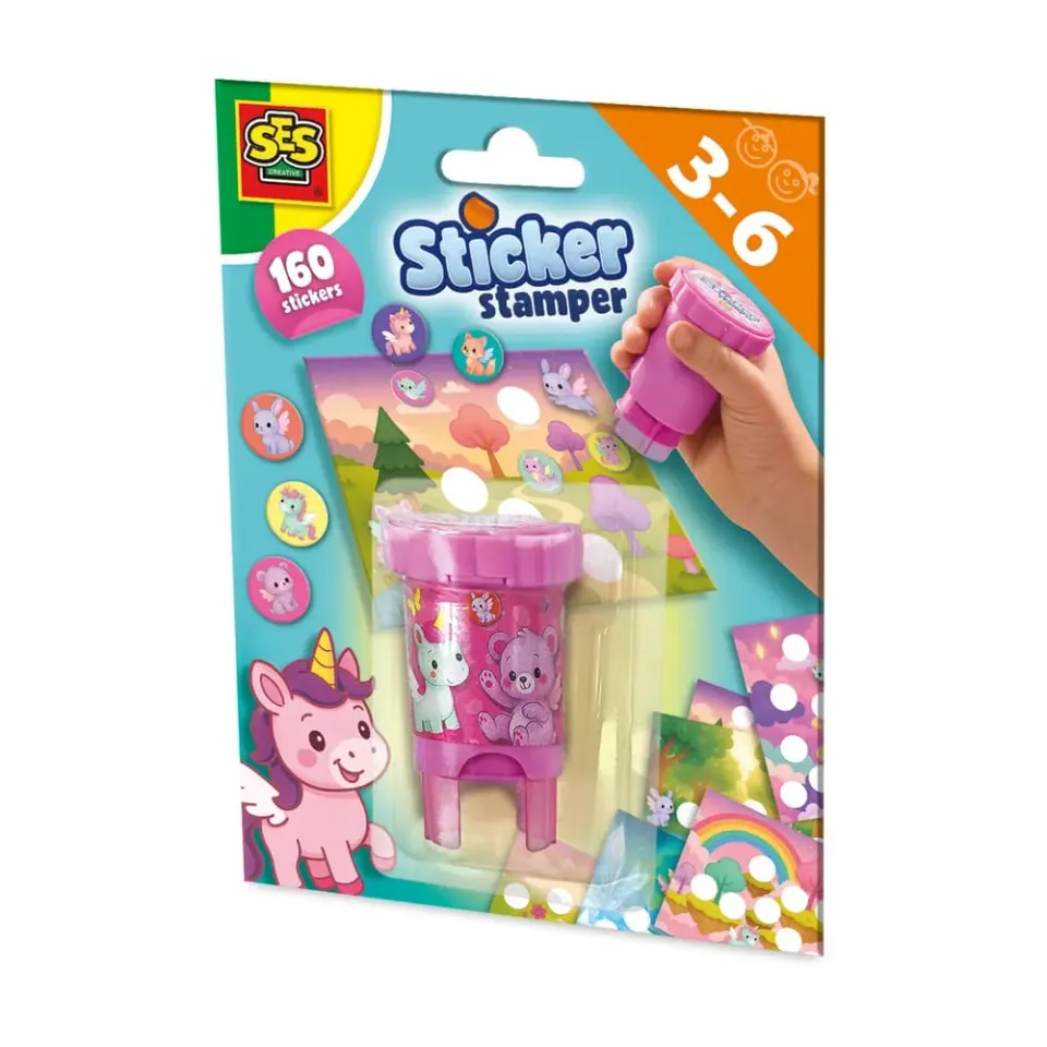 SES Creative Sticker Stamper klistermærker fantasidyr