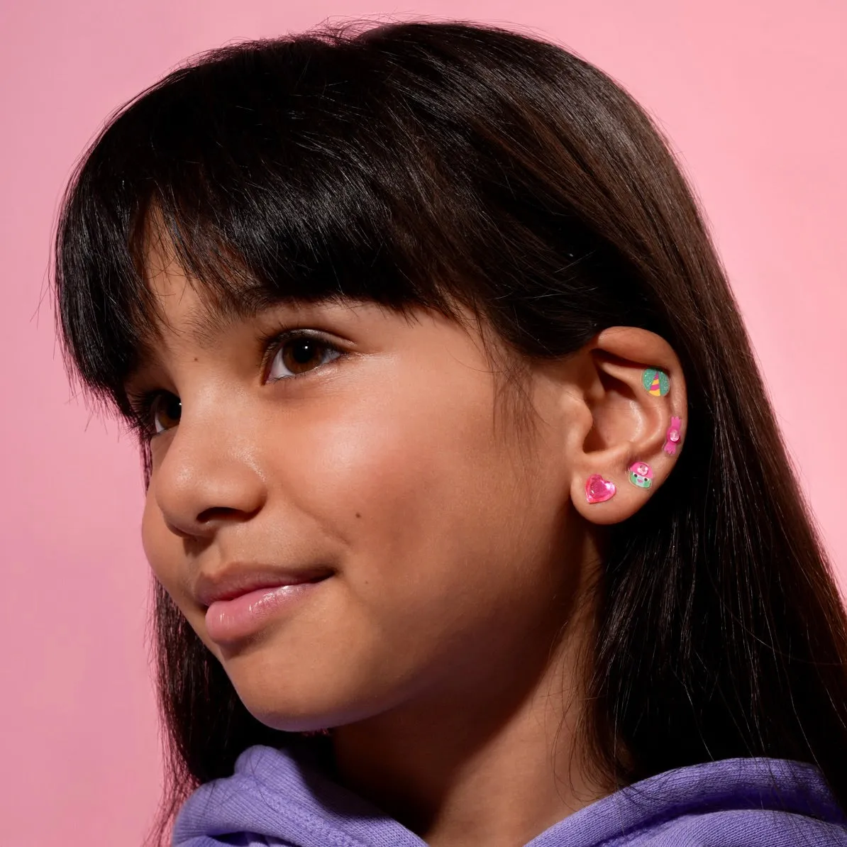 OMY Lily EAR02 klistermærkeøreringe enhjørning