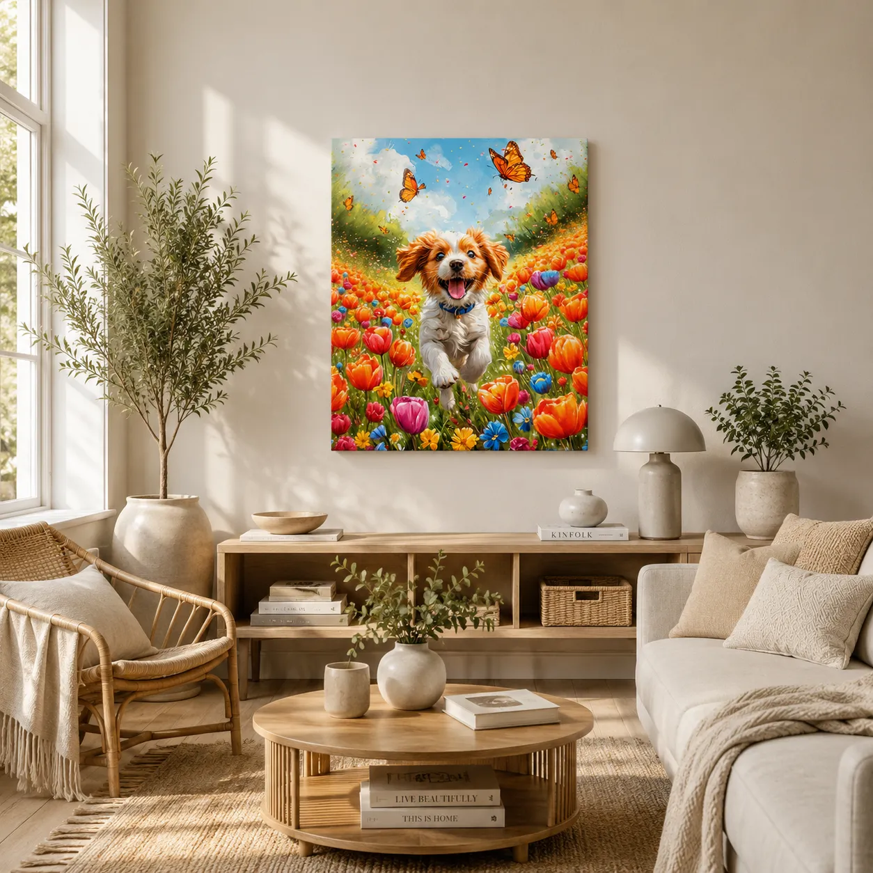 Craftsy Glad Hvalp mal efter tal 40x50 cm hundemotiv
