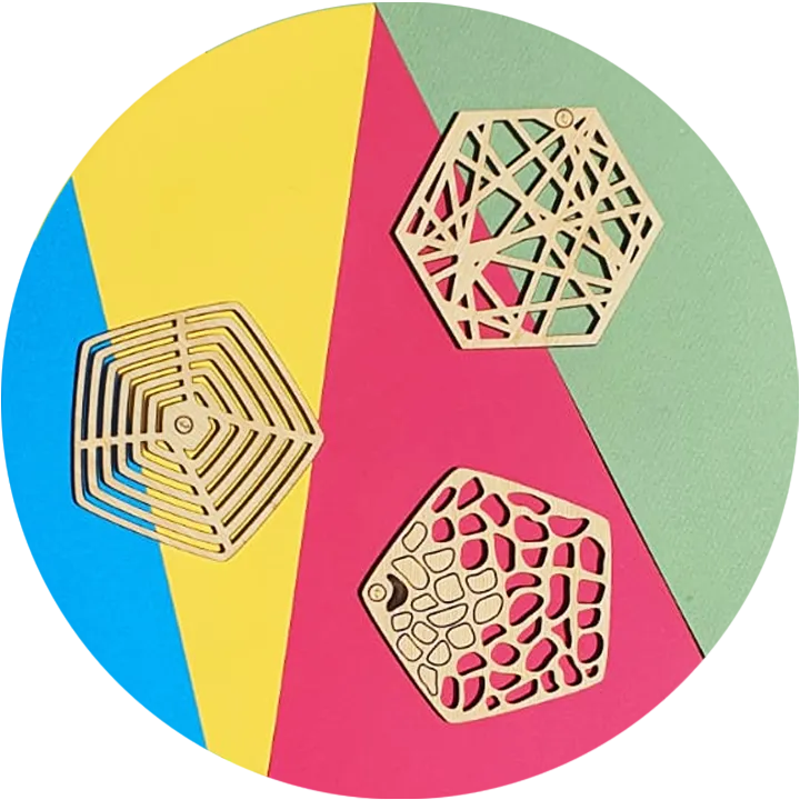 MooiHout geometriske bordskånere bambus 6 stk olie