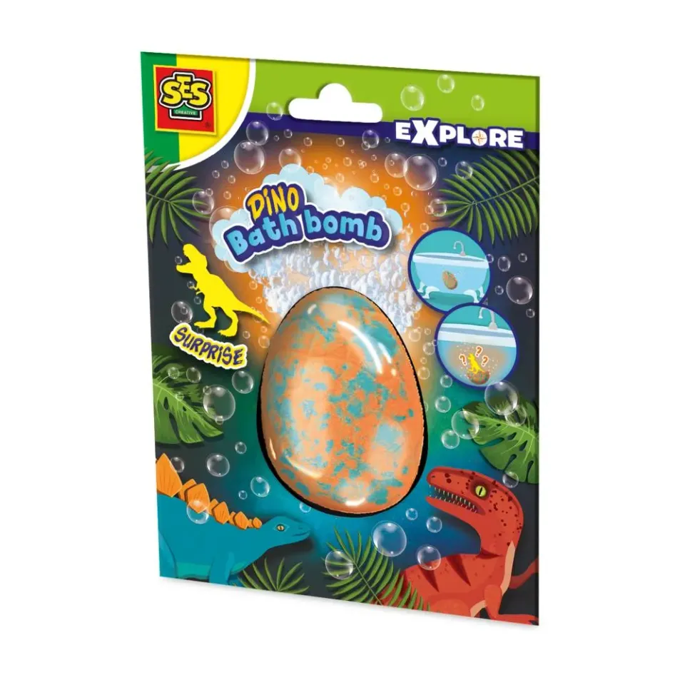SES Creative Dino badebombe overraskelse orange blå