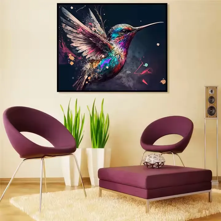craftsy.dk Fugl Kolibri mal efter tal 40x50 cm kolibri