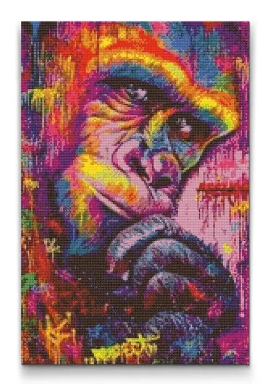 Road2Art Gorilla diamond paint 40x60 cm firkantede