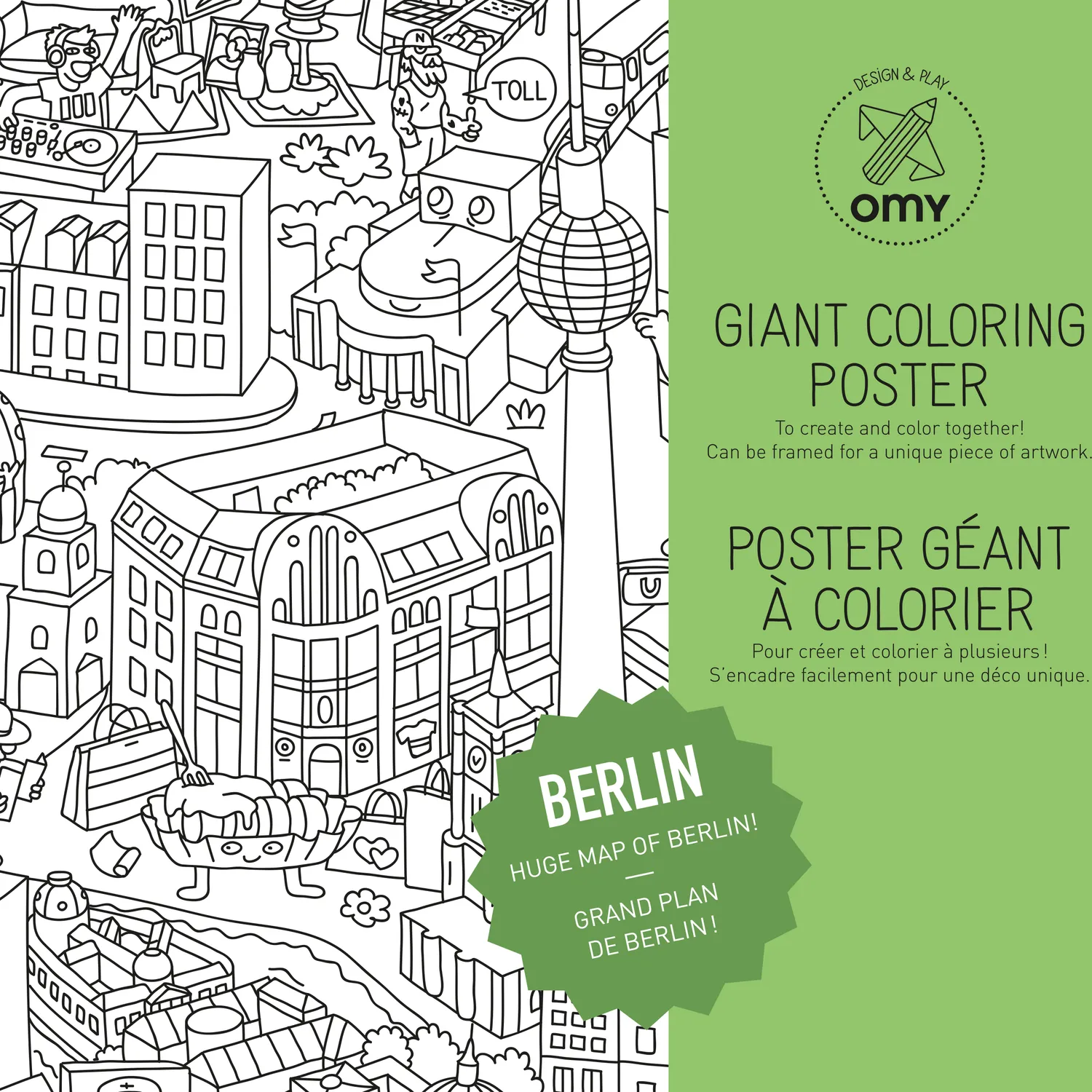 OMY Berlin kæmpe maleplakat bykort