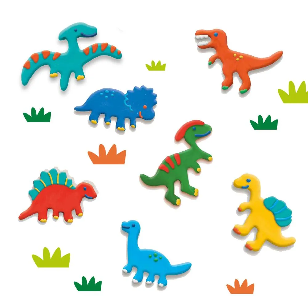 SES Creative dino udstiksforme ler 7 stk små hænder