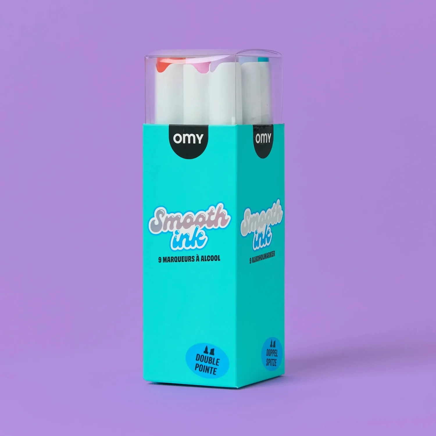 OMY Smooth Ink sprittuscher 9 farver dobbeltspids
