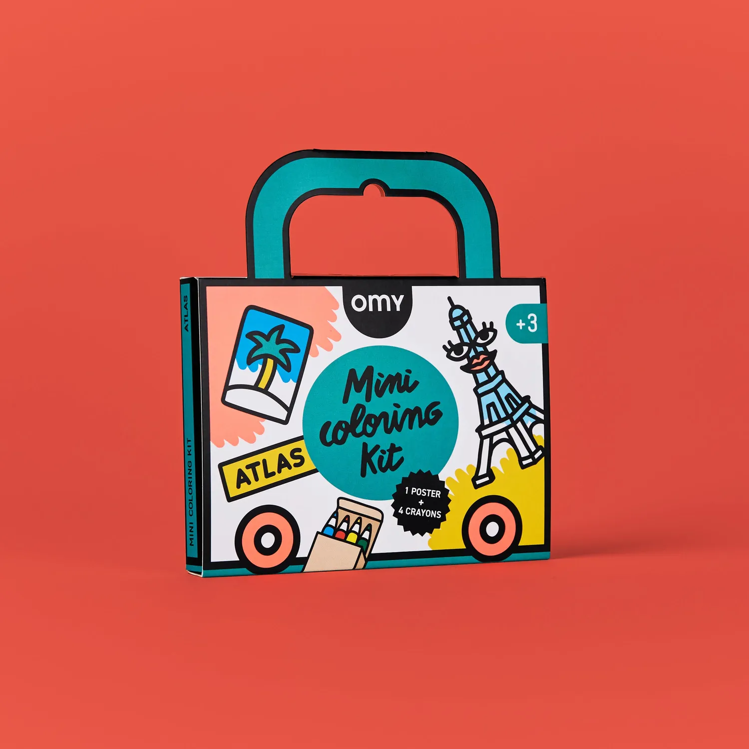 OMY Mini Coloring Kit Atlas maleæske 4 farver